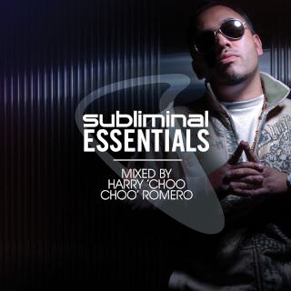 Subliminal Essentials by Harry Choo Choo Romero - album cover with Romero face and glases