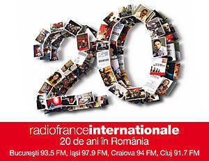 20 de ani RFI Romania - logo