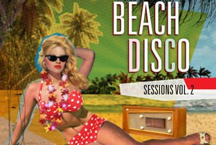 beach disco sessions vol 2 - cover mix cd with a retro beach girl
