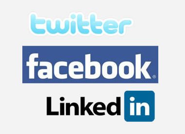 Facebook, Twitter, LinkedIn